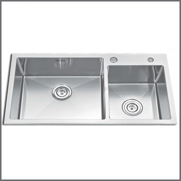 25HM Double Bowl, Dimensions:(18″ x 32.5″) Kitchen Sink