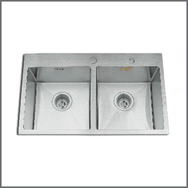 27 HM Double Bowl, Dimensions: (19.5″ x 30.5″) Kitchen Sink