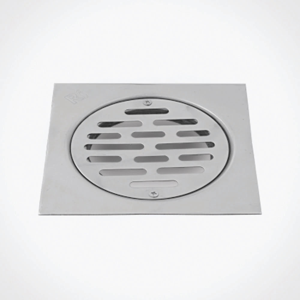 Double-Screw Wave Pattern Stainless Steel Floor Waste (6x6)