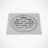 Double-Screw Wave Pattern Stainless Steel Floor Waste (6x6)
