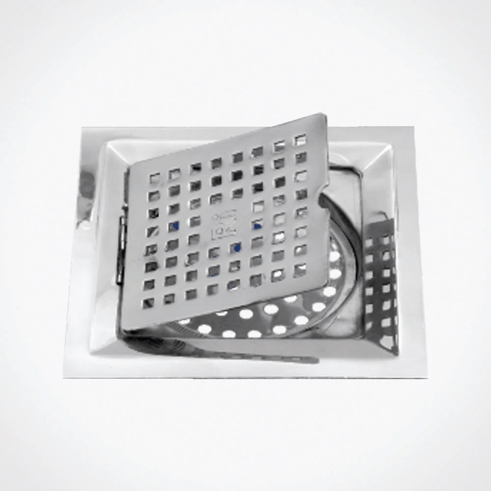 Cubza Square-Profile Stainless Steel Floor Waste