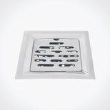 Square-Wave Designer Stainless Steel Floor Waste (6x6)