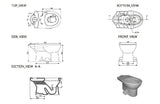 Porta HD229A P-Trap Two-Piece WC Kids