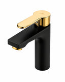 ITALY Splash Lever Basin Mixer Black & Gold