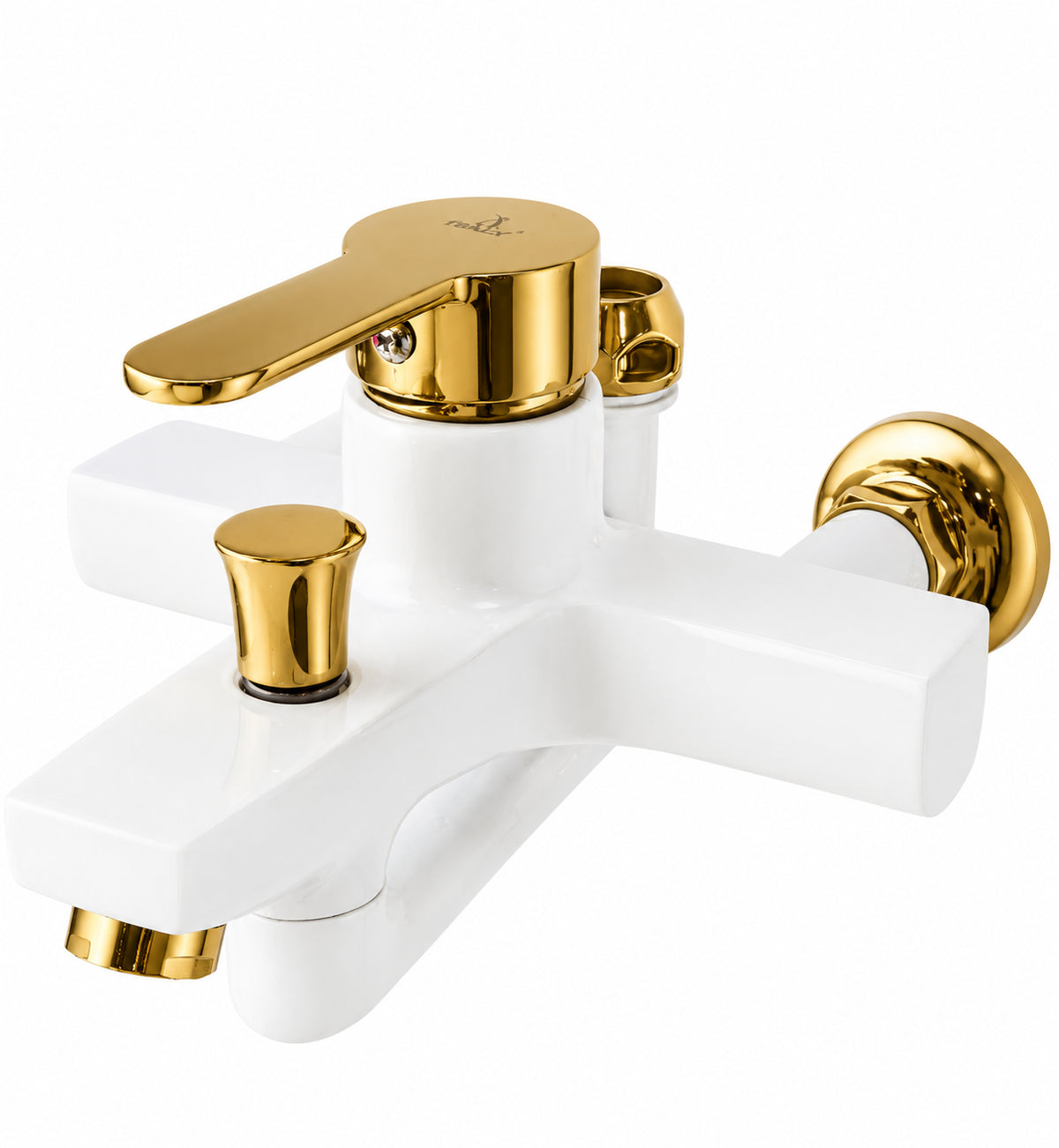 ITALY Splash Lever Wall Shower White & Gold