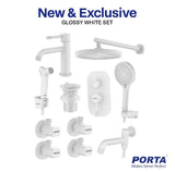 Soft-Profile Glossy White Round Suite – 10-Piece Designer Set - Porta Series Set
