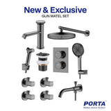 Elite Gun Metal Round Suite – 10-Piece Stealth Collection - Porta Series Set
