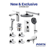 Mirror-Finish Chrome Round Suite – 10-Piece Professional Collection - Porta Series Set