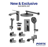 Urban Gun Metal Designer Suite – 10-Piece Contemporary Suite - Porta Series Set