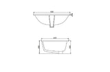 Porta HDLU22 Professional Under-Counter Basin